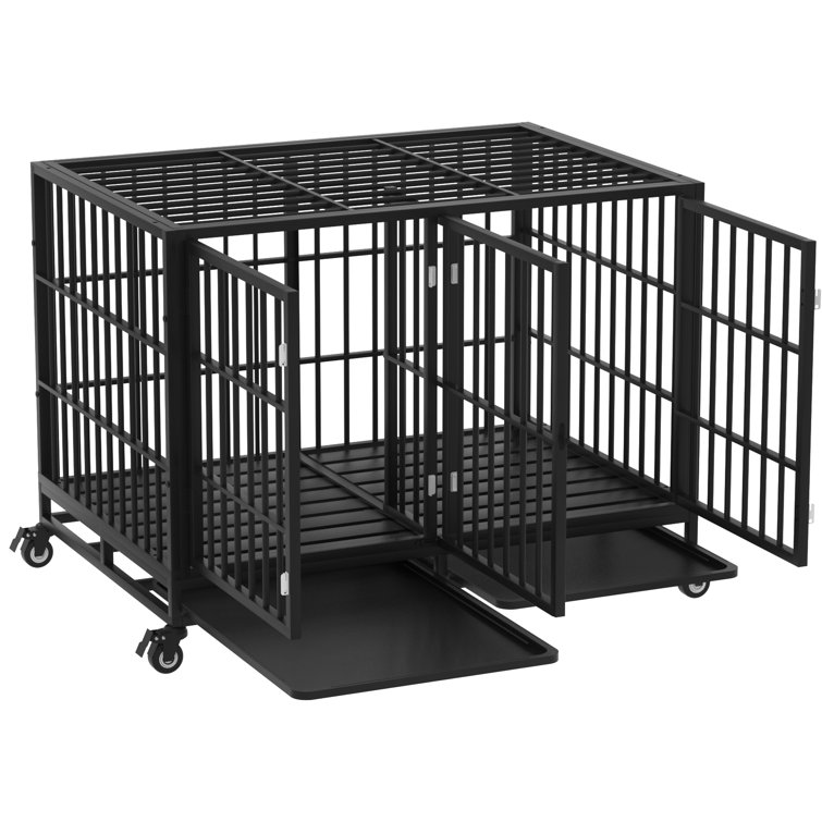 Tucker Murphy Pet™ 43" Stackable Dog Crate With Divider Panel For Large